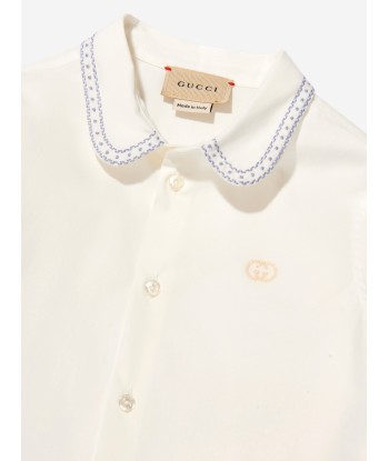 Gucci Baby Boys Embroidered Logo Shirt Pour