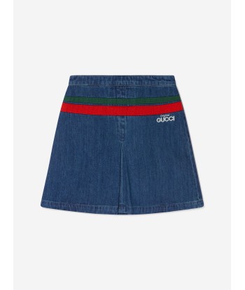 Gucci Girls Organic Cotton Denim Skirt français