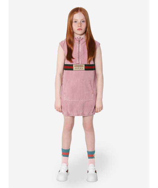 Gucci Girls Velvet Corduroy Sleeveless Dress vente chaude votre 