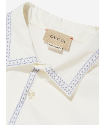 Gucci Boys Embroidered Long Sleeve Shirt Vous souhaitez 