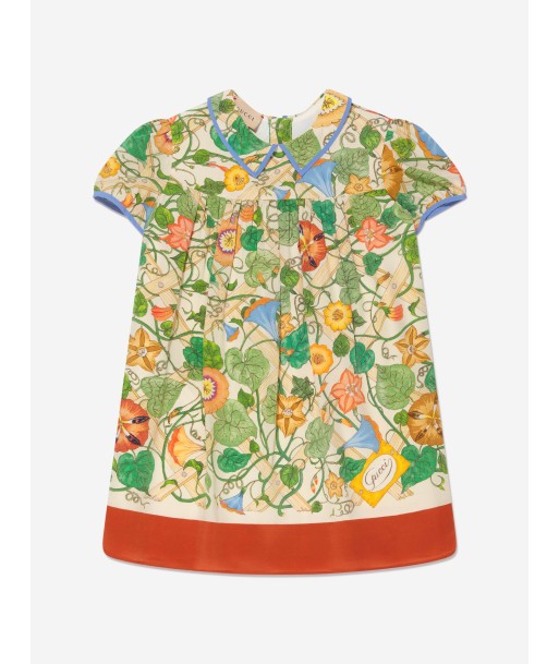 Gucci Girls Silk Floral Print Dress Par le système avancé 