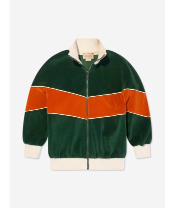 Gucci Kids Chenille Jacket With Knitted Detail Fin de série