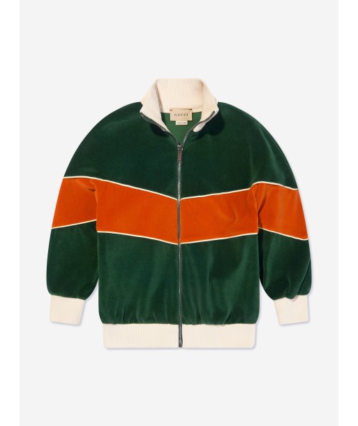 Gucci Kids Chenille Jacket With Knitted Detail Fin de série