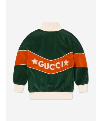 Gucci Kids Chenille Jacket With Knitted Detail Fin de série