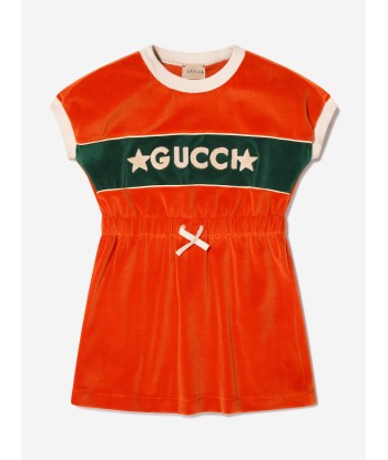 Gucci Girls Chenille Dress With Knitted Detail de pas cher