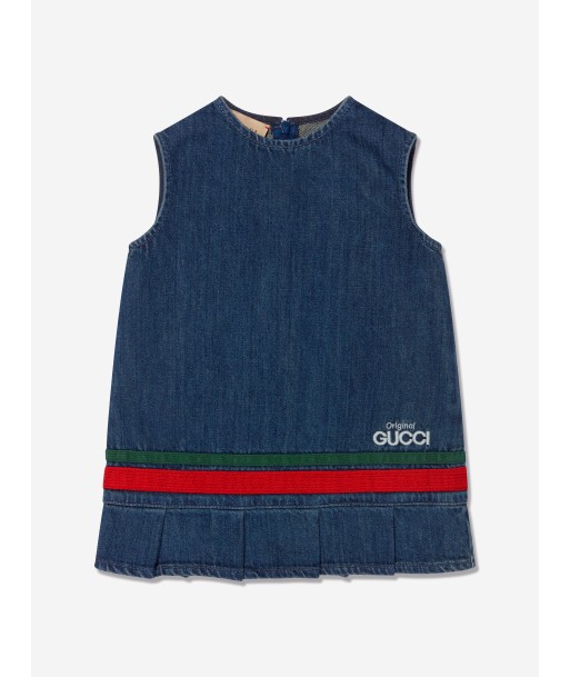 Gucci Baby Girls Denim Sleeveless Dress hantent personnes