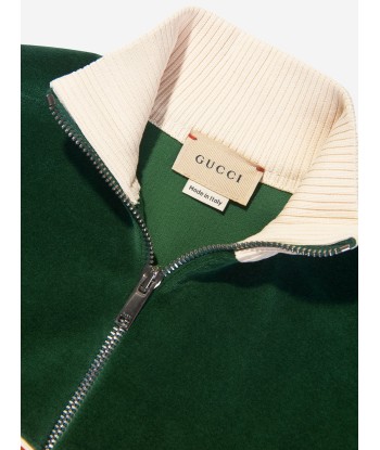 Gucci Kids Chenille Jacket With Knitted Detail Fin de série