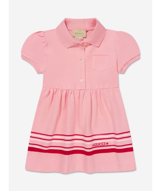 Gucci Baby Girls Cotton Piquet Striped Dress En savoir plus