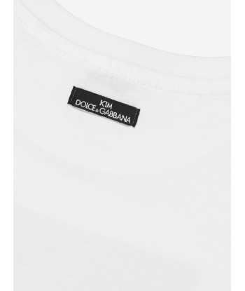 Dolce & Gabbana Girls Kim Kardashion Print T-Shirt in White vente chaude votre 