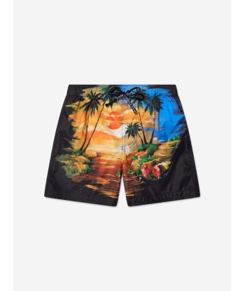 Dolce & Gabbana Boys Hawaiian Swim Shorts in Multicolour Les magasins à Paris et en Île-de-France