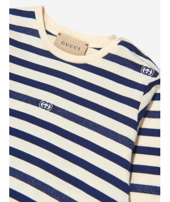 Gucci Baby Boys Striped Long Sleeve T-Shirt en stock