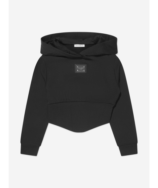 Dolce & Gabbana Girls Corset Hoodie in Black des créatures d'habitude