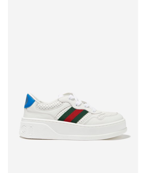 Gucci Kids Leather Web Chunky Trainers Economisez 