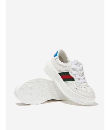 Gucci Kids Leather Web Chunky Trainers Economisez 