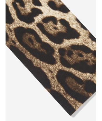 Dolce & Gabbana Girls Leopard Print Leggings in Beige Amélioration de cerveau avec