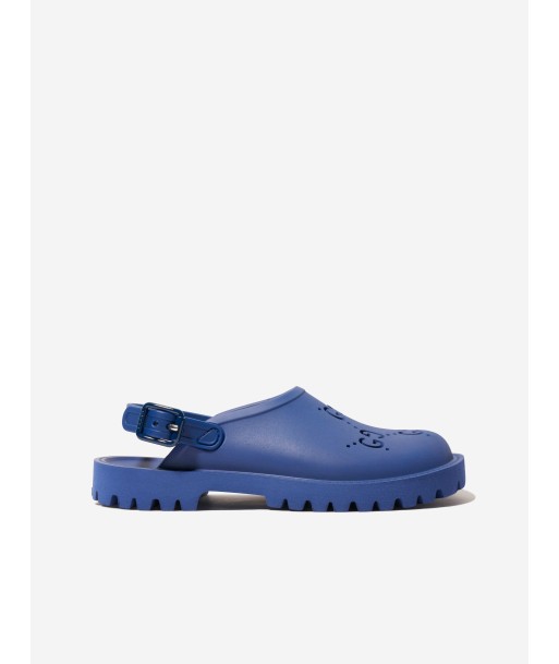 Gucci Kids GG Rubber Sandals in Blue de l' environnement