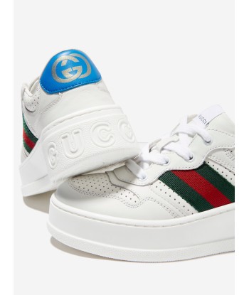 Gucci Kids Leather Web Chunky Trainers Economisez 