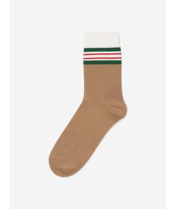 Gucci Kids Interlocking G Socks in Brown les ligaments