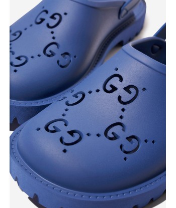 Gucci Kids GG Rubber Sandals in Blue de l' environnement