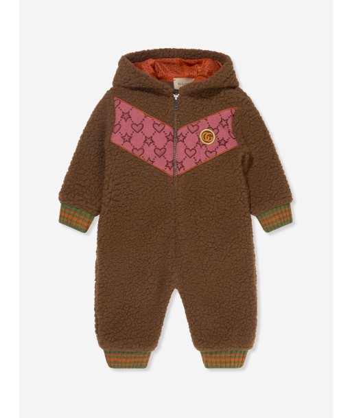 Gucci Baby Girls Faux Fur Hearts And Stars Coverall offre 