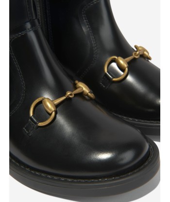 Gucci Girls Leather Horsebit Boots Venez acheter