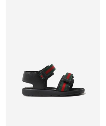 Gucci Unisex Leather Sandal With Web shop