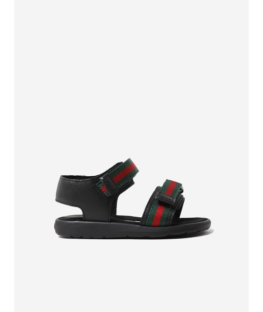 Gucci Unisex Leather Sandal With Web shop