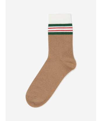 Gucci Kids Interlocking G Socks in Brown les ligaments