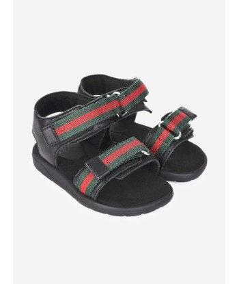 Gucci Unisex Leather Sandal With Web shop