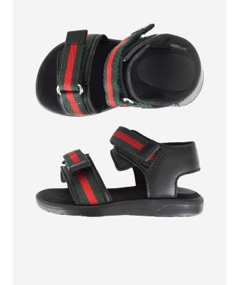 Gucci Unisex Leather Sandal With Web shop