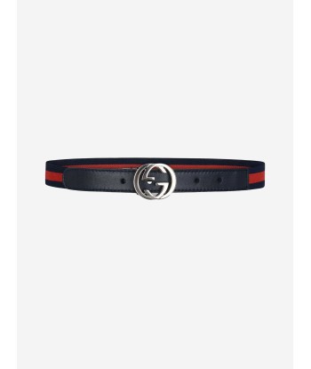 Gucci Kids Web Belt in Navy rembourrage situé sous