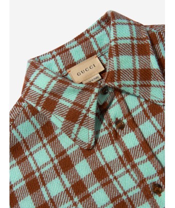 Gucci Boys Wool Tartan Shirt pas cher