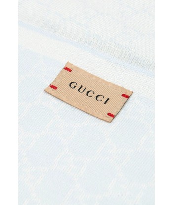 Gucci Baby Boys GG Wool Blanket in Blue meilleur choix