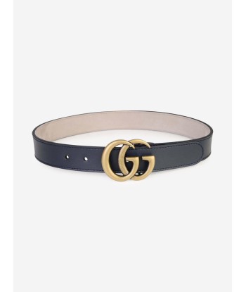 Gucci Kids Leather GG Belt in Navy ouvre sa boutique