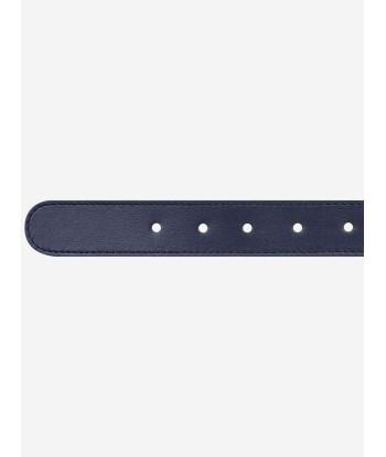 Gucci Kids Leather GG Belt in Navy ouvre sa boutique