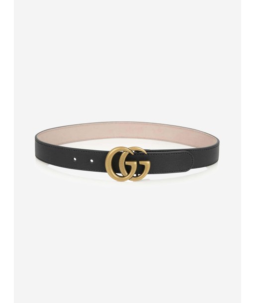 Gucci Kids Leather GG Belt in Black vous aussi creer 