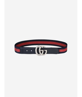 Gucci Kids Elastic Web Belt in Navy ou a consommer sur place