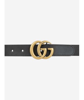 Gucci Kids Leather GG Belt in Black vous aussi creer 