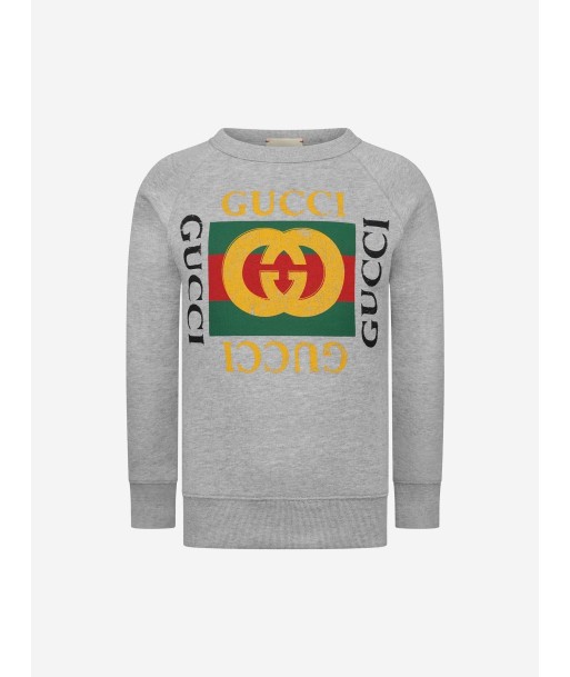 GUCCI Logo Print Sweatshirt JUSQU'A -70%! 