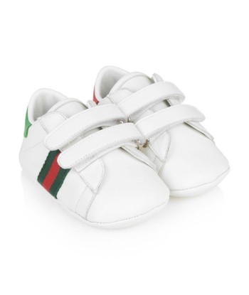 Gucci Baby Leather Ace Trainers in White Les magasins à Paris et en Île-de-France