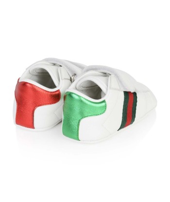 Gucci Baby Leather Ace Trainers in White Les magasins à Paris et en Île-de-France