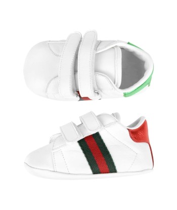 Gucci Baby Leather Ace Trainers in White Les magasins à Paris et en Île-de-France