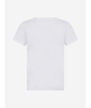 Gucci Kids Logo Print T-Shirt in White Amélioration de cerveau avec