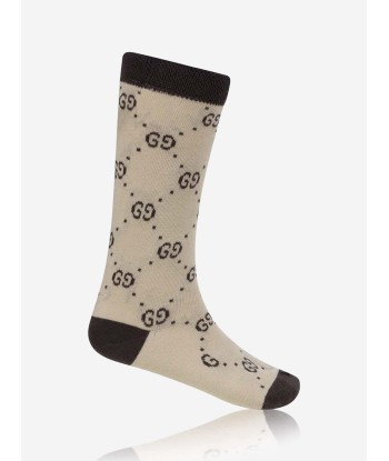 Gucci Kids GG Socks in Beige online