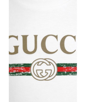 Gucci Baby Logo Print T-Shirt in White online