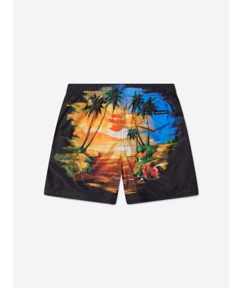 Dolce & Gabbana Boys Hawaiian Swim Shorts in Multicolour Les magasins à Paris et en Île-de-France