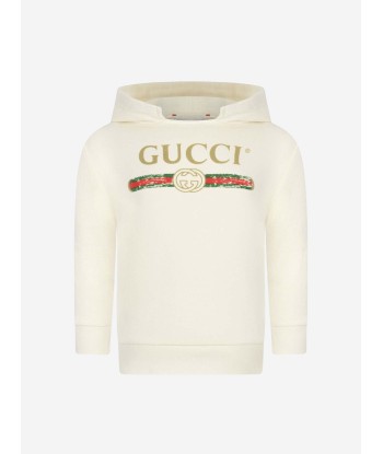 Gucci Baby Logo Print Hoodie in Ivory 2 - 3 jours ouvrés.