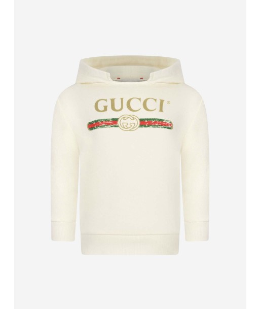 Gucci Baby Logo Print Hoodie in Ivory 2 - 3 jours ouvrés.