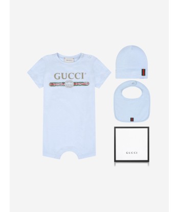 Gucci Baby Boys Romper Gift Set in Blue Voir les baskets