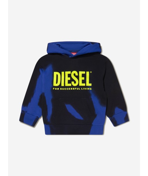 Diesel Boys Paint Effect Logo Hoodie Profitez des Offres !